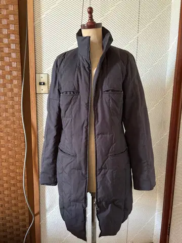 ICB 다크 그레이 롱 다운 자켓