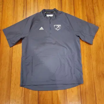 아디다스 남성용 하프 지퍼 반팔 바람막이 자켓 M adidas