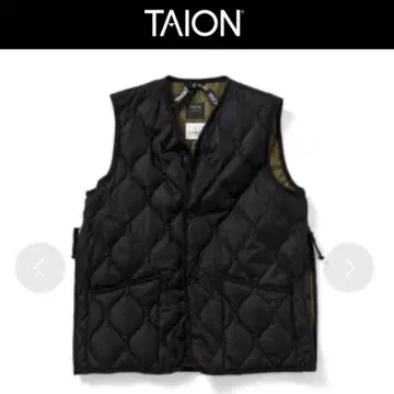 TAION 밀리터리 V넥 버튼 다운 베스트