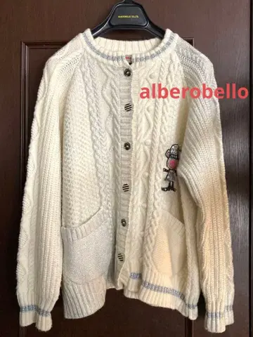 alberobello 알베로베로 오레보레 브라 케이블 니트 가디건