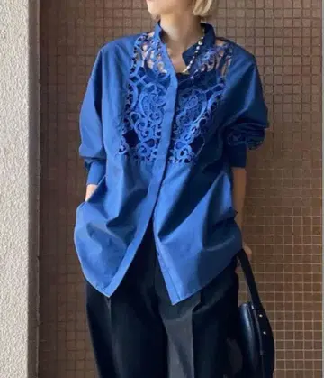 UND EMBROIDERY LACE BLOUSE 아메리빈티지