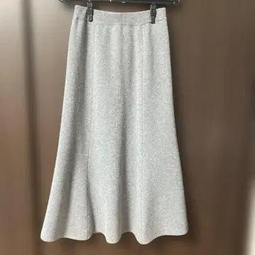 두지엠 클래스 니트 소재 플레어 스커트 그레이 34