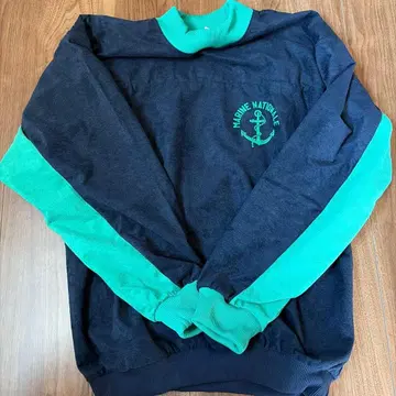 데드스탁 프랑스 해군 VELVETEEN (벨벳) 스웨트 셔츠 네이비 그린