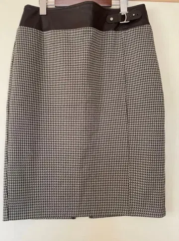 하운드 투스 패턴 타이트 스커트 10