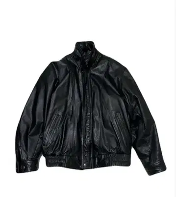 빈티지 가죽 자켓 라이더 자켓 짧은 기장 소가죽 y2k 블랙