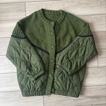 하프 니트 퀼팅 가디건