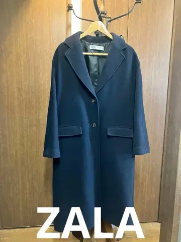 ZARA 자라 롱 코트 네이비