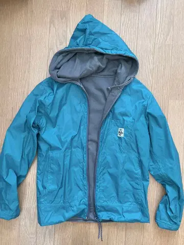 CHUMS 후드 부착 자켓 S 파란색/그레이