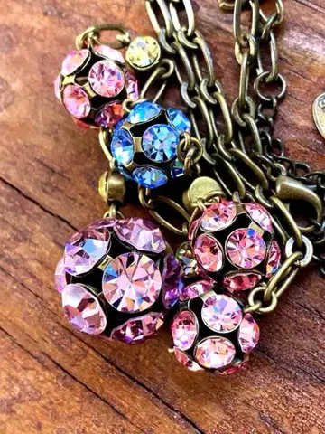 새상품급 ABISTE 스와로브스키 앤티크 목걸이 고져스 ABISTE