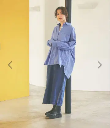 스튜디오 클립 모듬 빅 셔츠 블루