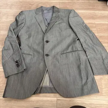 그레이 비즈니스 정장 소매 겹단추 고급 파인 실크