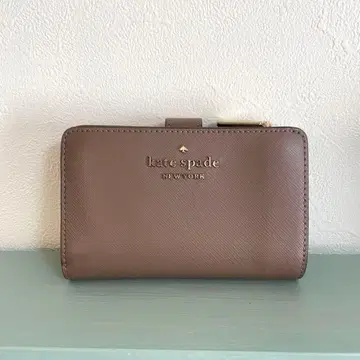 케이트 스페이드 이단 접이식 지갑 브라운