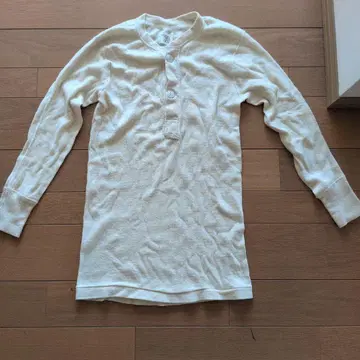 미사용 미군 울 코튼 긴팔 헨리넥 언더셔츠