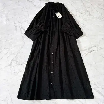 택 포함 미사용 서울베리 올빼미와 달 스캘럽 자수 원피스 5L