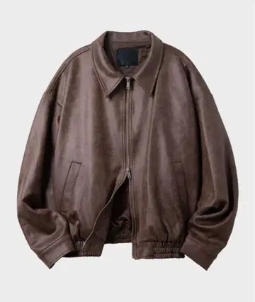 BLACK MOMENT 스웨이드 블루종 브라운 가죽 자켓