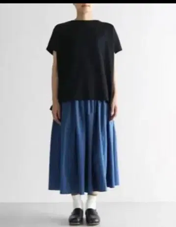 엔슈 직물 HUIS. 스커트 파랑