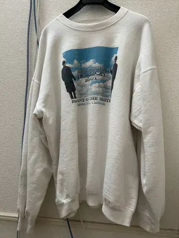 Hanes 구제 맨투맨 크롭 기장