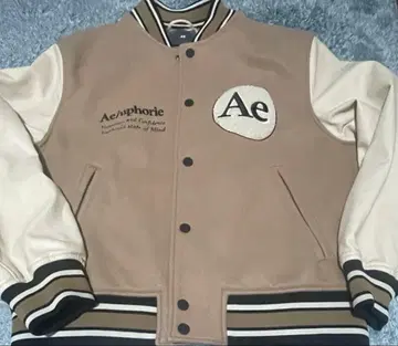 H&M Ae/uphorie 베이지 바시티 자켓