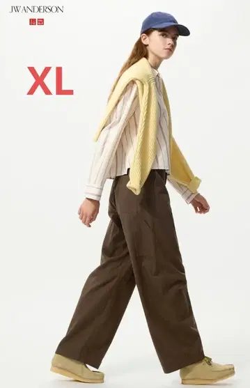 UNIQLO 유니클로 JW ANDERSON 커브 팬츠 다크 브라운