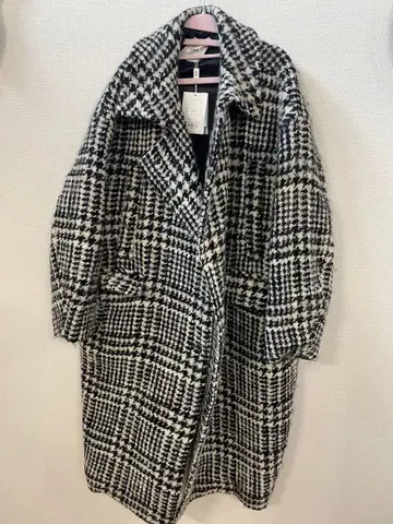 CLANE 체크 무늬 롱 코트 사이즈 1