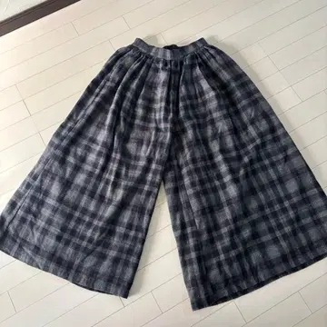 antigua 안티카 체크 무늬 와이드 팬츠