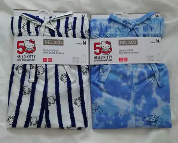 7일까지 유니클로 코튼 리라코 여성용 M 헬로키티 2장 세트