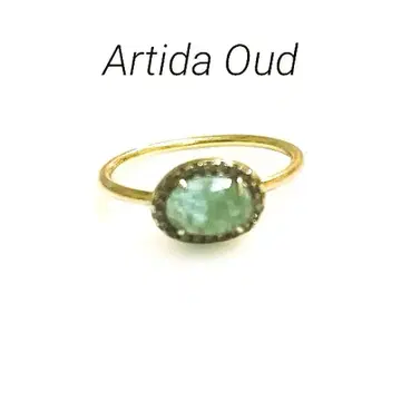 Artida Oud elafonisi 에메랄드 파베 다이아 반지