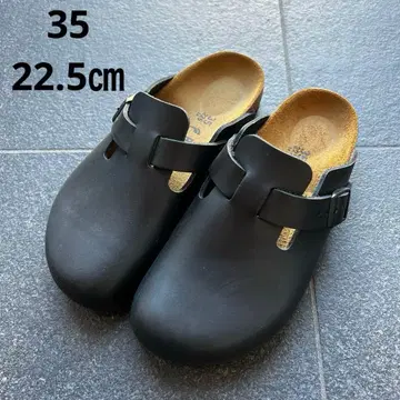 BIRKENSTOCK 보스턴 블랙 샌들 35 22.5cm 가죽