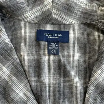 NAUTICA 수면 의류 L/XL 체크 무늬