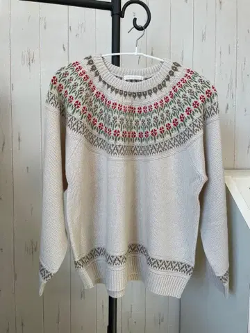 [ ehka sopo ] 꽃무늬 니트 스웨터