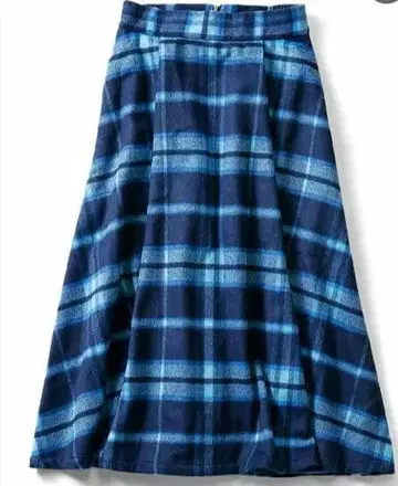 IEDIT 이디트 블랭킷 터치의 플레어 체크 스커트