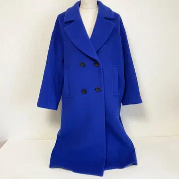 ROPE 로페 MANTECO 울 롱 코트 블루 36 새상품급 S