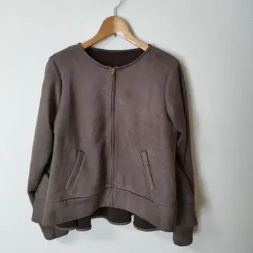 myu 브라운 집업 플레어 점퍼 원사이즈