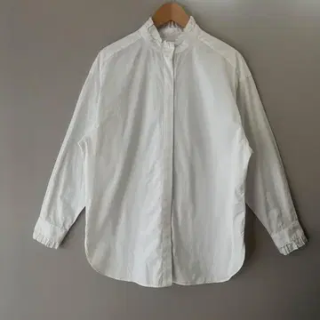 UNITED ARROWS C 스탠드 카라 프릴 블라우스 W