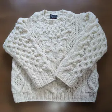 네팔 핸드니트 케이블 짜임 니트 스웨터