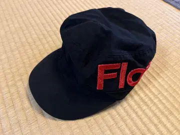 Flava 자수 로고 (빨간색) 캡 블랙