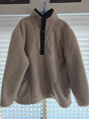 WORKMAN 베이지 플리스 자켓 하프 지퍼