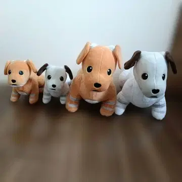 aibo 프라이즈 봉제 인형 대 2 소 2 부모 자식 세트