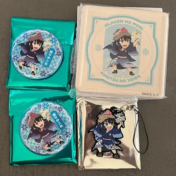 니지겐노모리 하시비라 이노스케 흡수 코스터 네온 캔뱃지 러버 스트랩