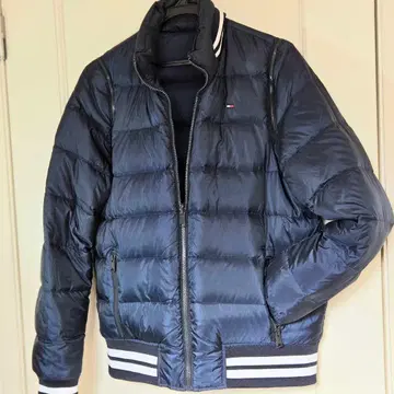 [ 시착만 한 상품 ] 타미힐피거 다운 2way 리버서블 네이비