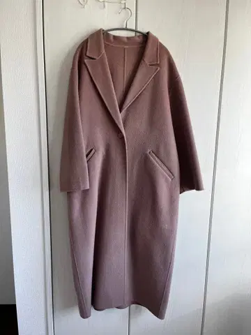 리버 코트 울 롱 핑크