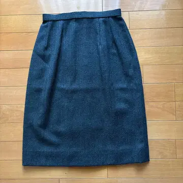 [핸드메이드/한정판] 다크 그레이 타이트 스커트 무릎 기장