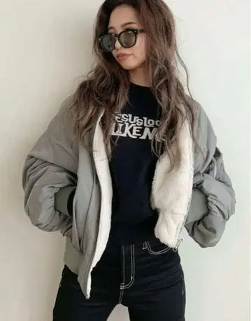 GYDA 리버서블 에코 퍼 MA-1 카키