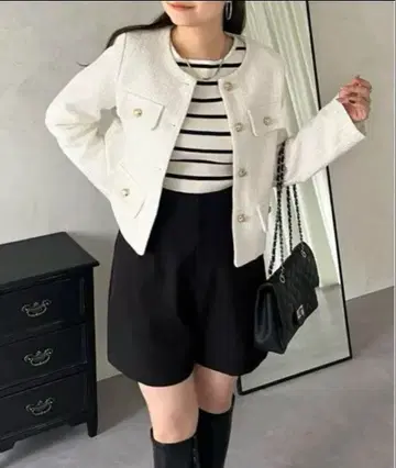 [새상품급] prose verse 골드 버튼 트위드 자켓