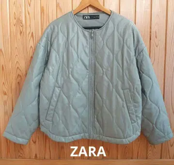 ZARA 인조 가죽 블루종 size L