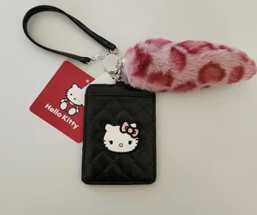 헬로키티 퍼 패스 케이스 블랙