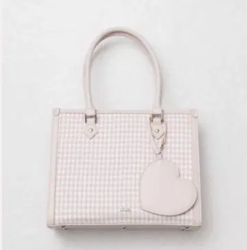 [ 미사용 새상품 ] pium 스퀘어 파이핑 토트 케이스 포함 핑크