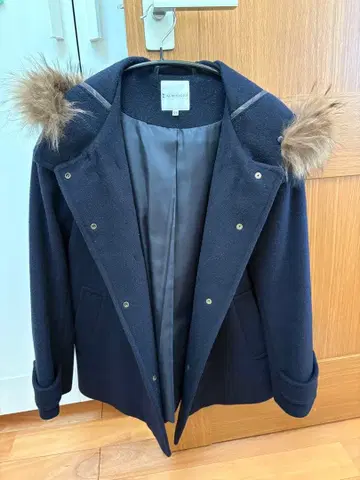 KUMIKYOKU 네이비 더플 코트 S3