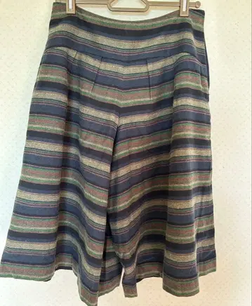 호코모모라 스트라이프 코튼 무릎 기장 큐롯 스커트 사이즈 40