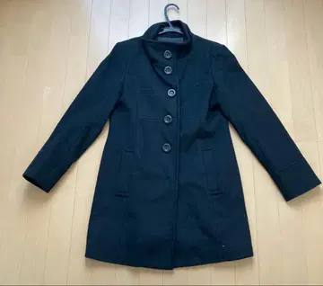 블랙 롱 코트 아우터 피코트 여성용 겨울 묶음 판매